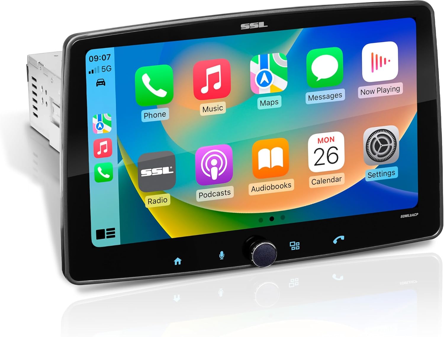 Sound Storm Laboratories SDML9ACP Car Audio Stereo - Apple CarPlay, Android Auto, 9 Inch Touchscreen, Bluetooth, No CD DVD Player, Radio Receiver