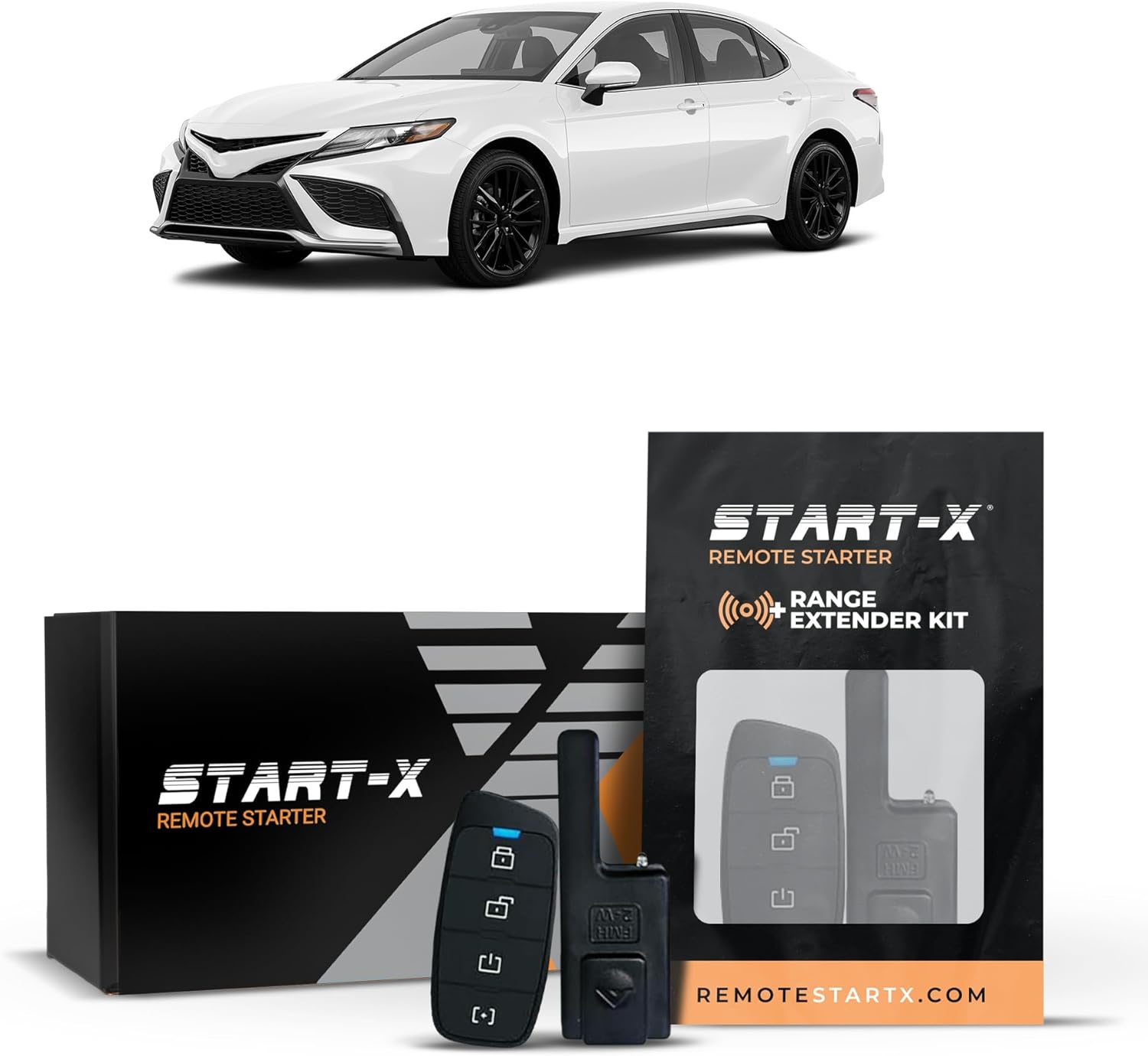 Start-X Remote Starter Kit + 3000ft 2 Way Range Extender for Toyota Camry (2018, 2019, 2020, 2021, 2022) Vehicles with Push-to-Start Ignition