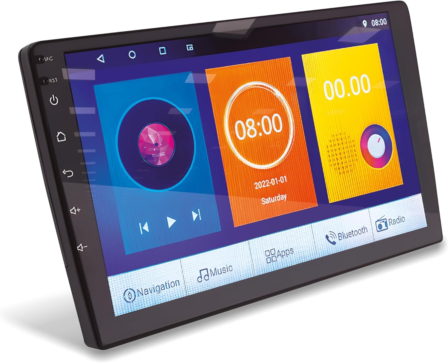 DANOM - Double DIN Android Car Stereo Receiver - 9-Inch HD Touchscreen Car Radio Compatible with Apple CarPlay and Bluetooth/WiFi/GPS Rearview Camera Support