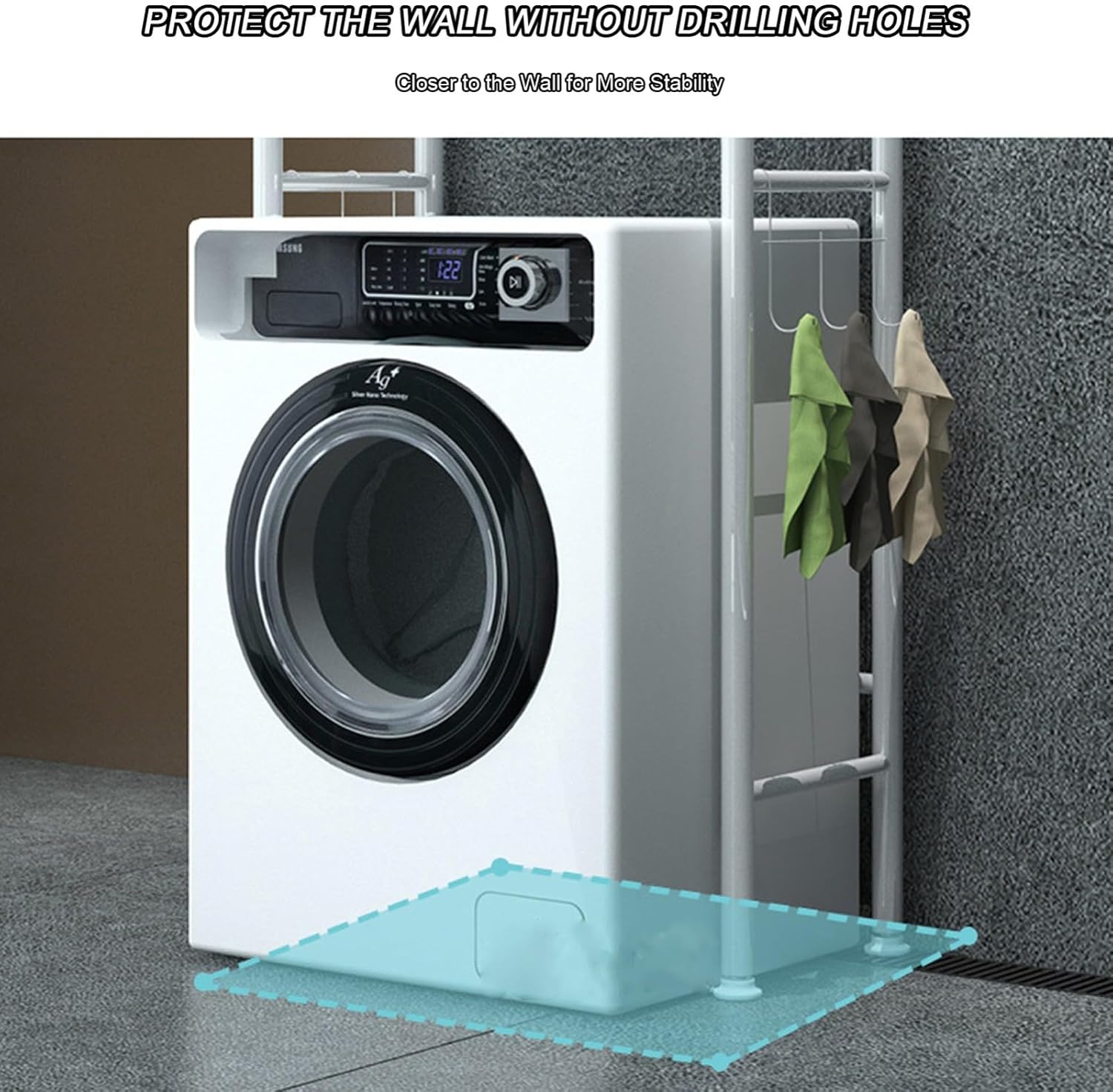 Washing Machine Holder, Laundry Tower, Bathroom Holder, Toilet Holder, Balcony, Drum, Washing Machine Holder, Bathroom Storage Holder