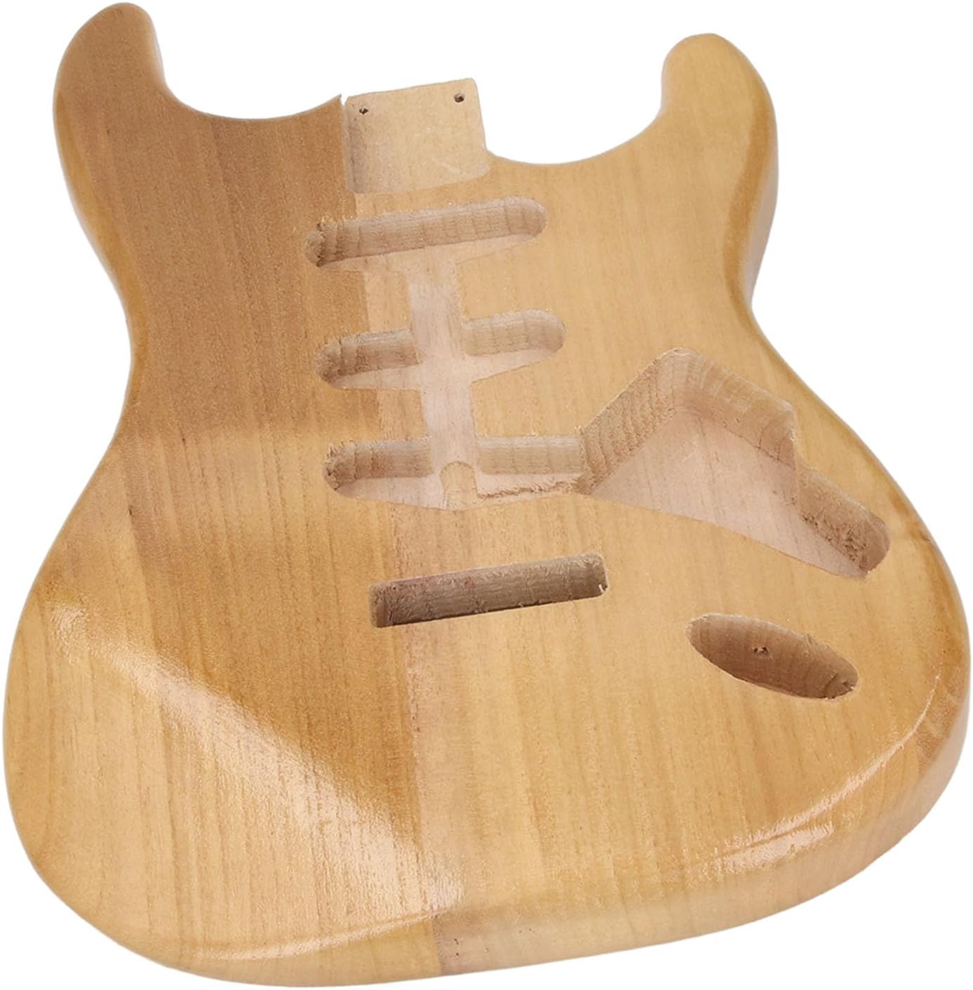 Electric Guitar Body Walnut Wood Guitar Barrels with Triple Single Pickup Hole, Unfinished Blank Guitar Bodies for Bass Guitars