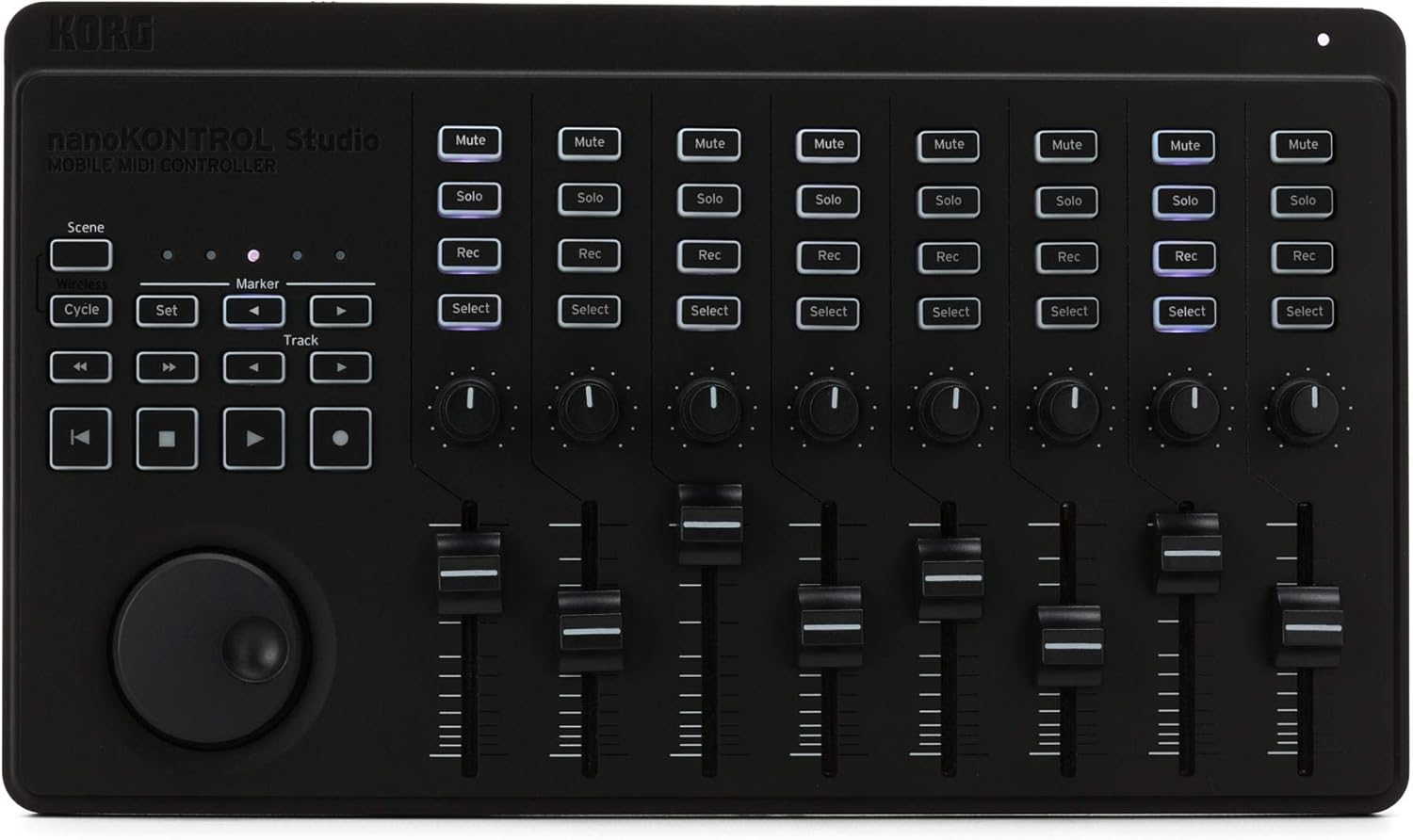 Korg Nanokontrol Studio Bluetooth/USB MIDI Control Surface with 8 Faders & Backlit Switches