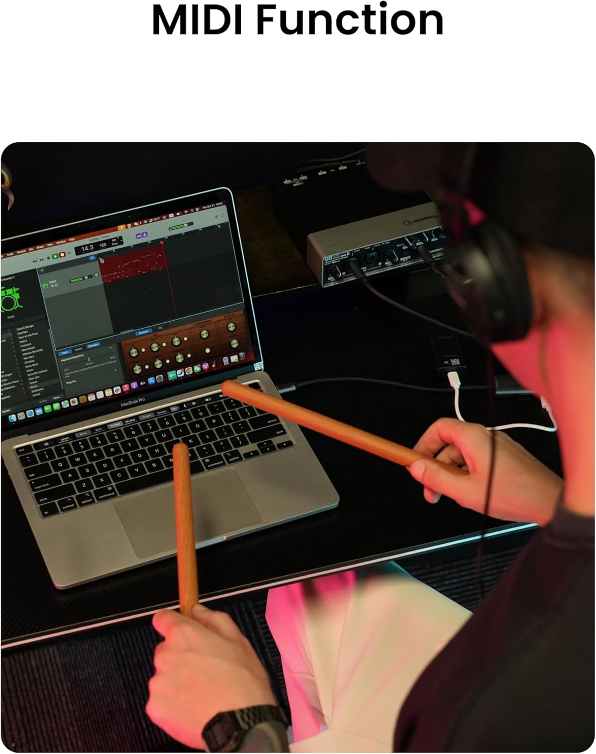 AeroBand Electronic Drum Set PocketDrum2 MAX 2025, Air Drum Sticks & Pedals & Bluetooth Adapter, Play Drum Anywhere Anytime, 8 Tones and USB Midi Teens Adult Drummer Gift (Earphone Included)