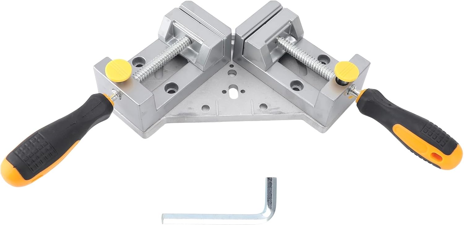 Corner Clamp,90 Degree Right Angle Clamp,Double Handle Corner Clamp - and Portable Tool for DIY Enthusiasts and Woodworkers, Ideal for Various Joining Works