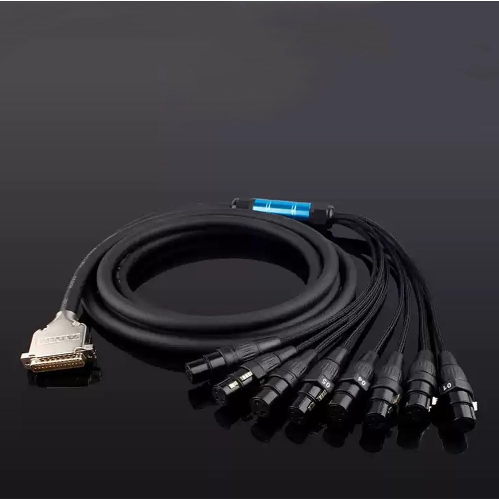 Professional DB25 Male to 8 XLR 3Pin Female Eight Channel Analog Audio Signal Cable for Mixing Console PVC Cable 75CM