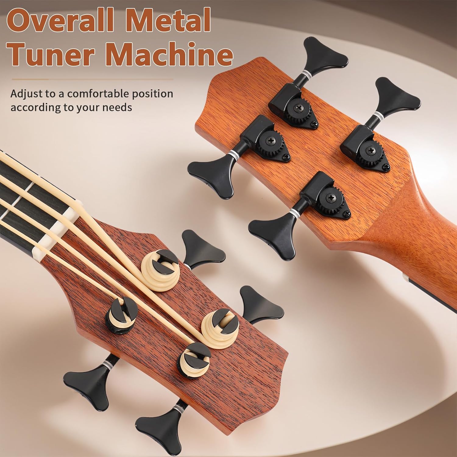 Ktaxon Electric Acoustic Bass Ukulele, 30 inch Mahogany Ukelele with EQ, Professional with 5W Amp E-A-D-G Ideal for Performances and Practice, Includes Gig Bag, Capo, Strap, Picks