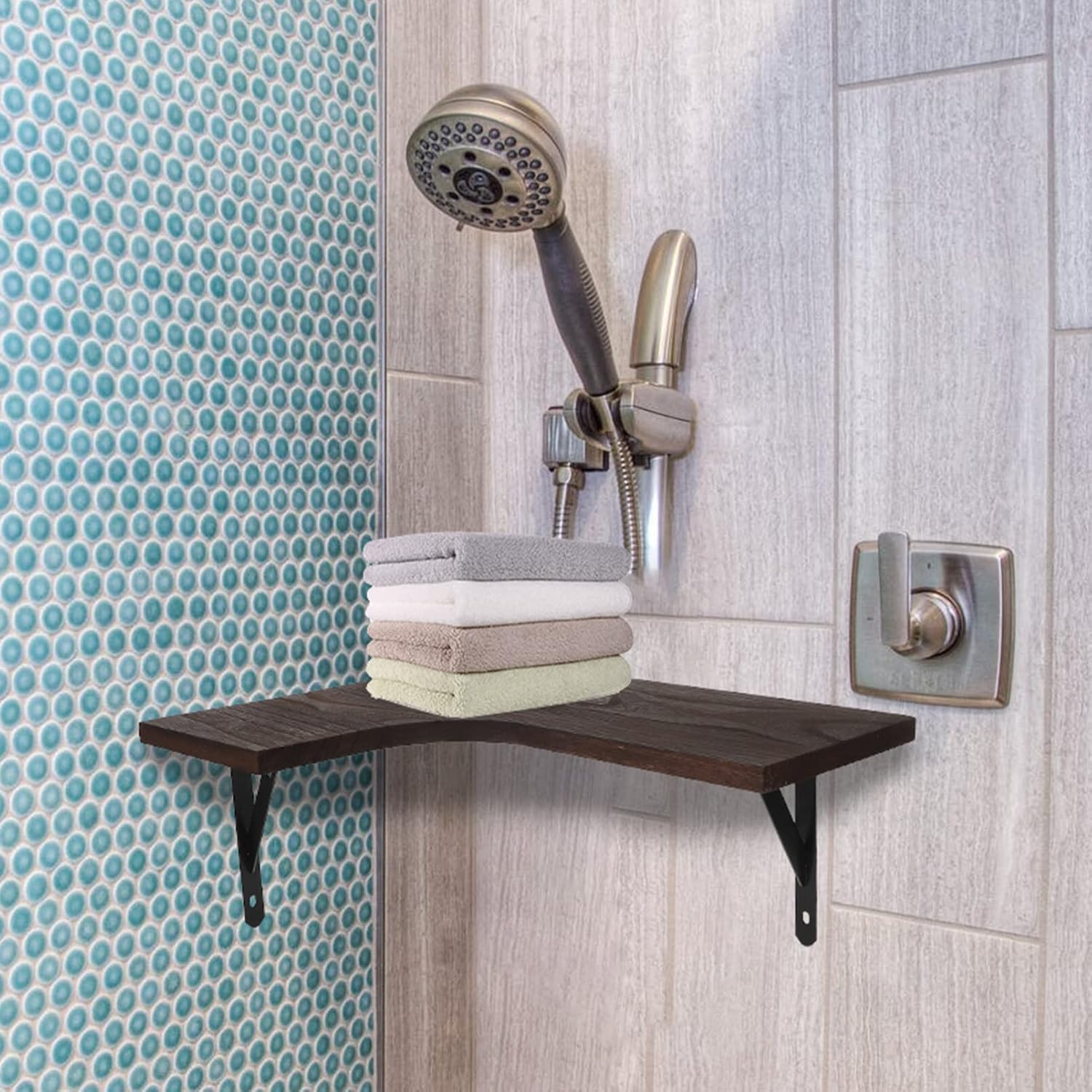 STOBAZA Toilet Storage Rack Sundries Organizing Shelf Wall Mounted Shelves Vintage Design