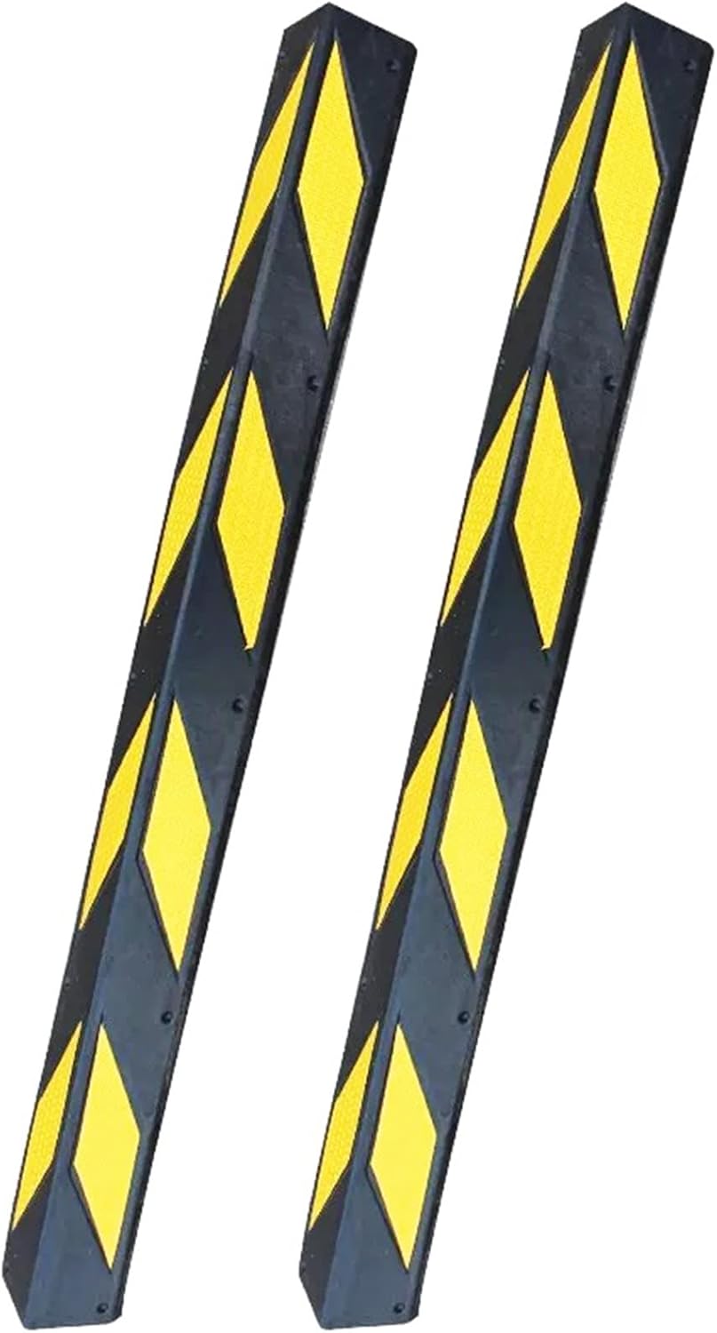 XPLKQXE Wall Edge and Bumpers Guards, Garage Siding Edges, for Parking Protection Car Corner Guardrail Post (Color : Black+Yellow, Size : 4pcs-120cm)