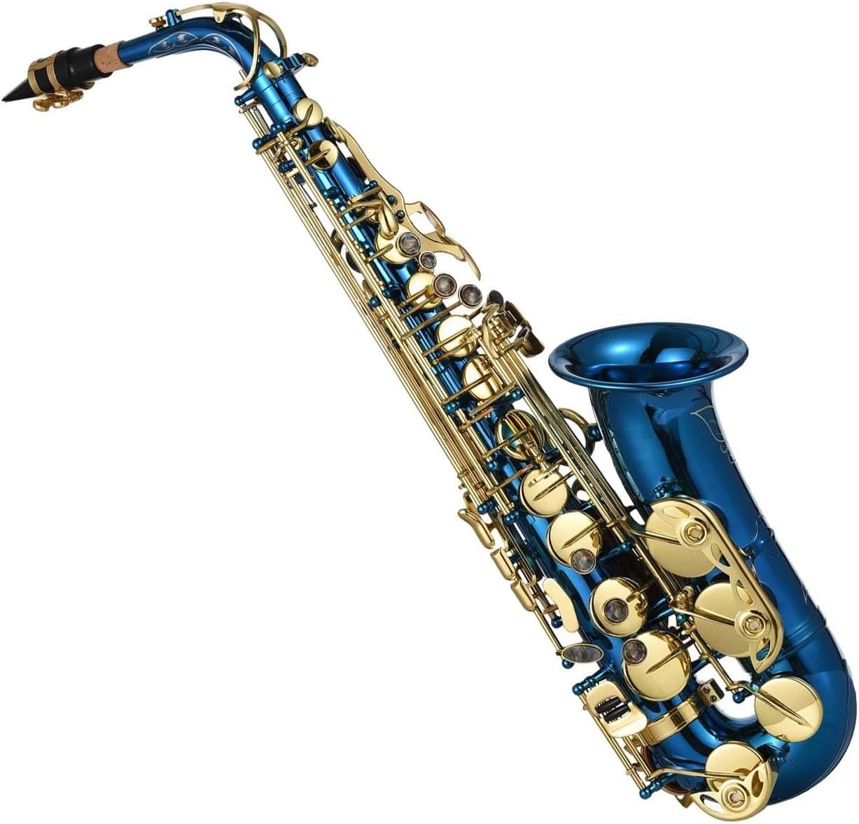 Suit Brass Engraved Eb Alto Saxophone Sax Buttons Wind Instrument With Case Gloves