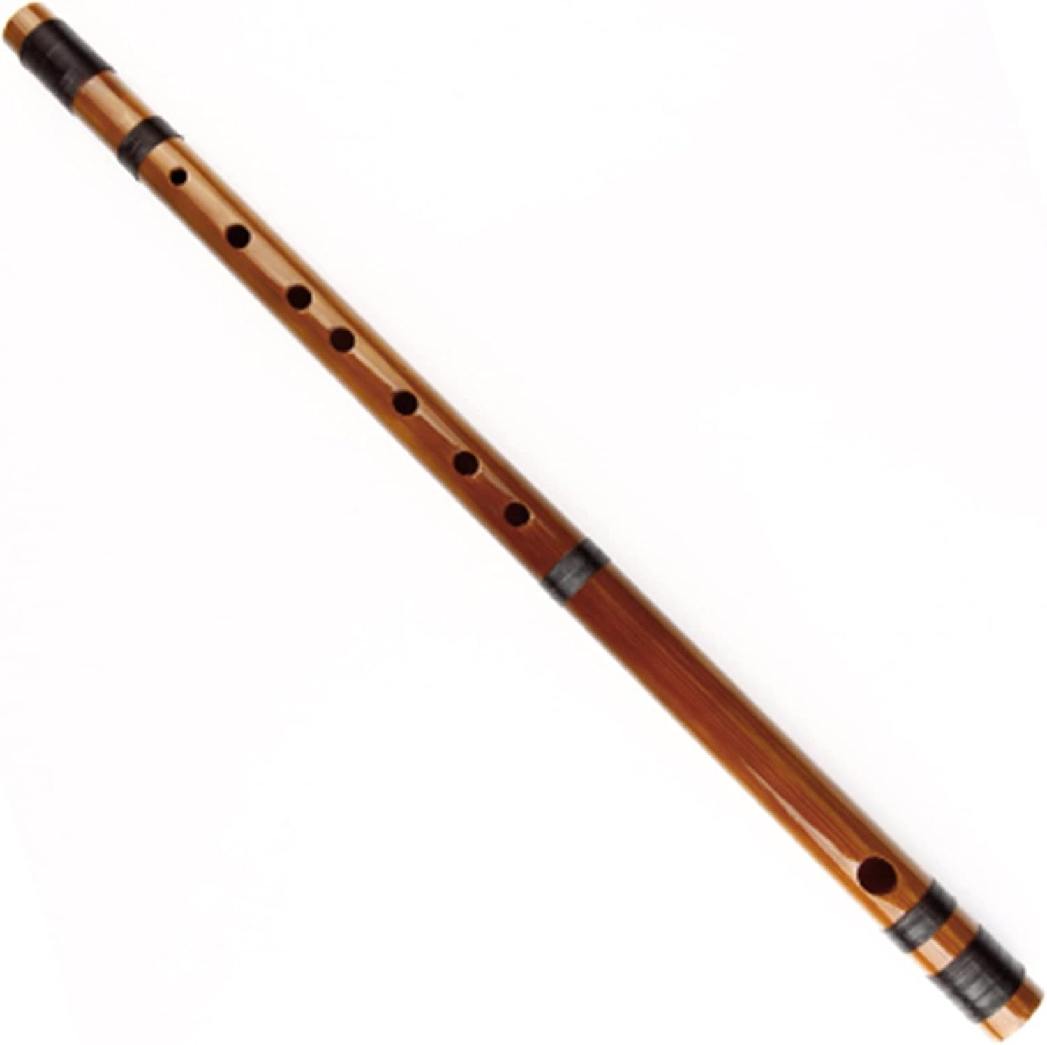 TSTS Chinese Bamboo Flute 7/8 Holes Japanese Bamboo Flute Musical Instruments Handmade Bamboo Woodwind Instrument Easy to Learn (Color : Bn, Size : 7 Hon)