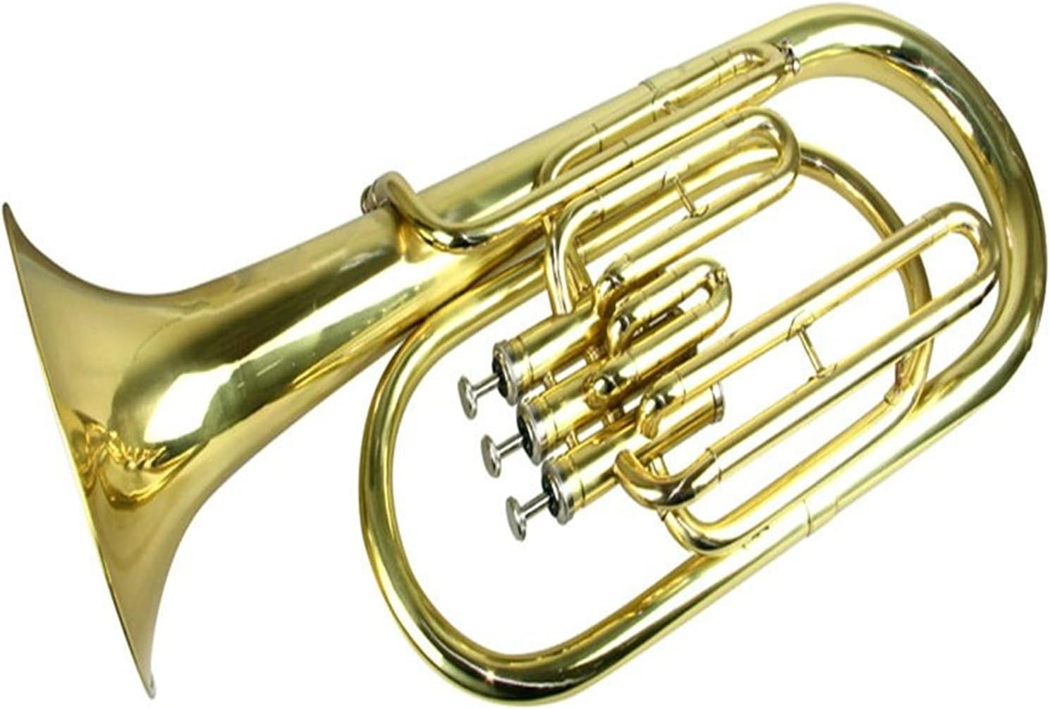 Upper Bottom Horn, Brass Horn, Western Horn, Large Upright Key Brass Finishing Euphonium
