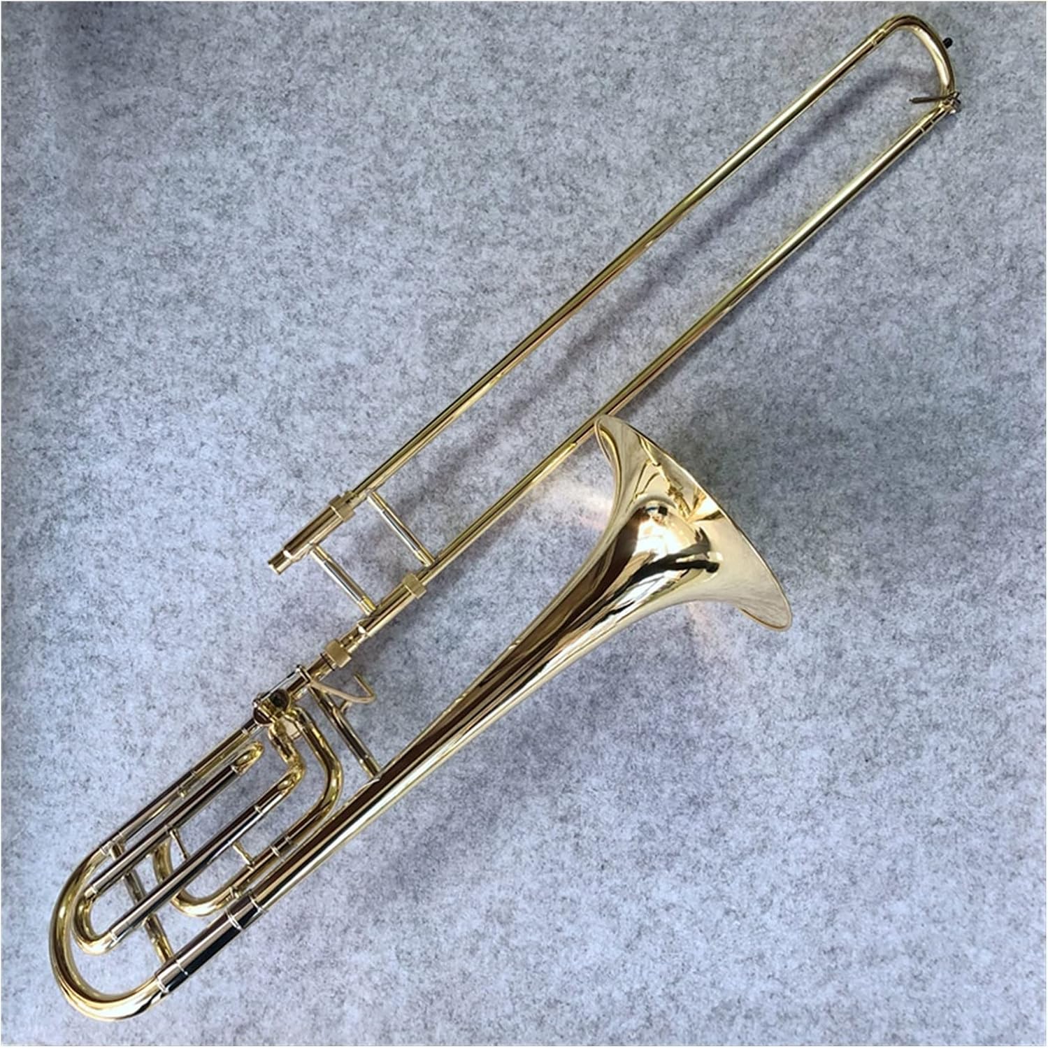 FLFL Student Trombone Professional Bb-F# Tune Tenor Trombone Gold Lacquer Bb Trombone Musical Instrument