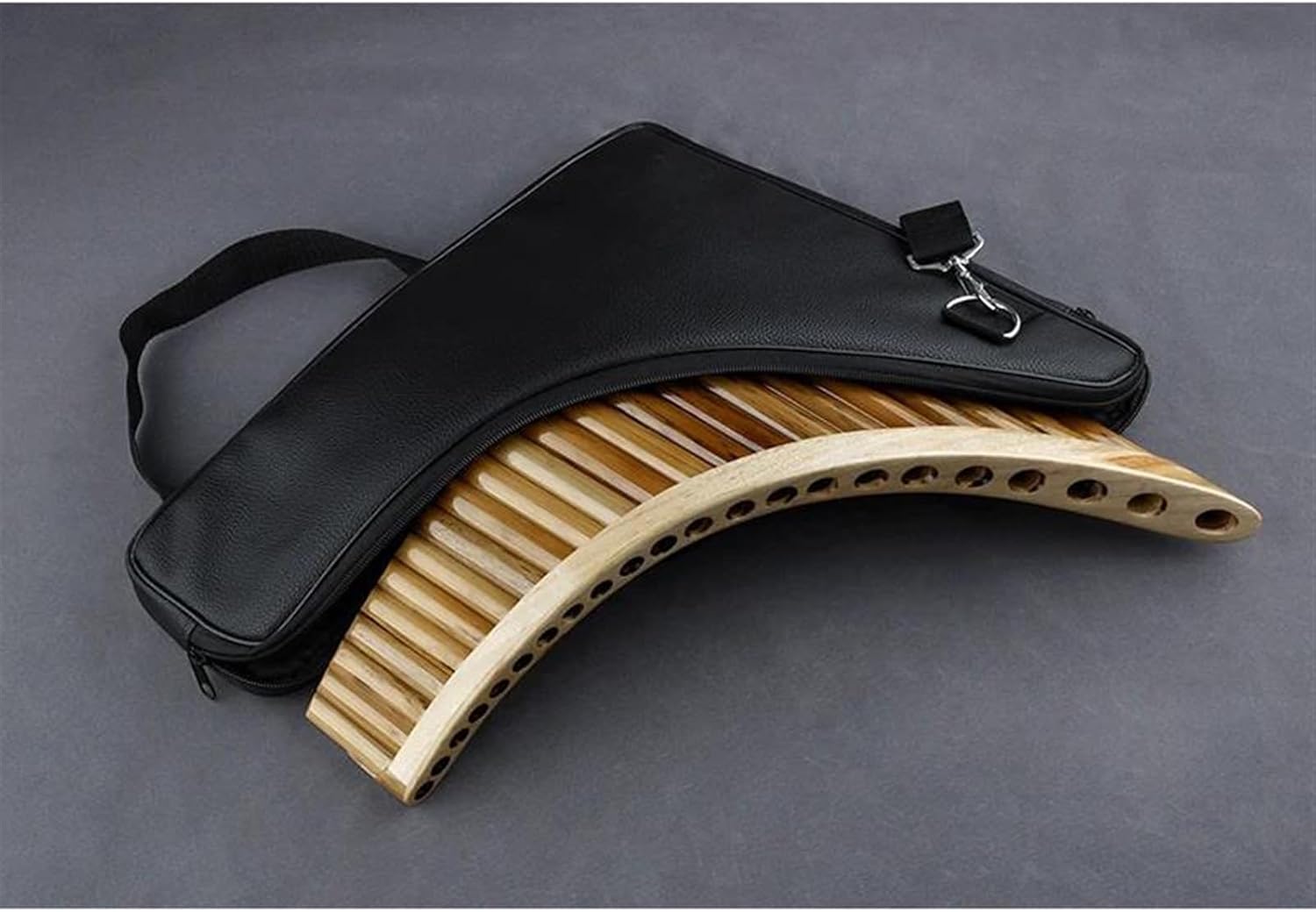 22/25 Pipes Panflute Pan Flute Panpipes C/G Key Handmade Woodwind Folk Musical Instrument (Color : 25-G-right)