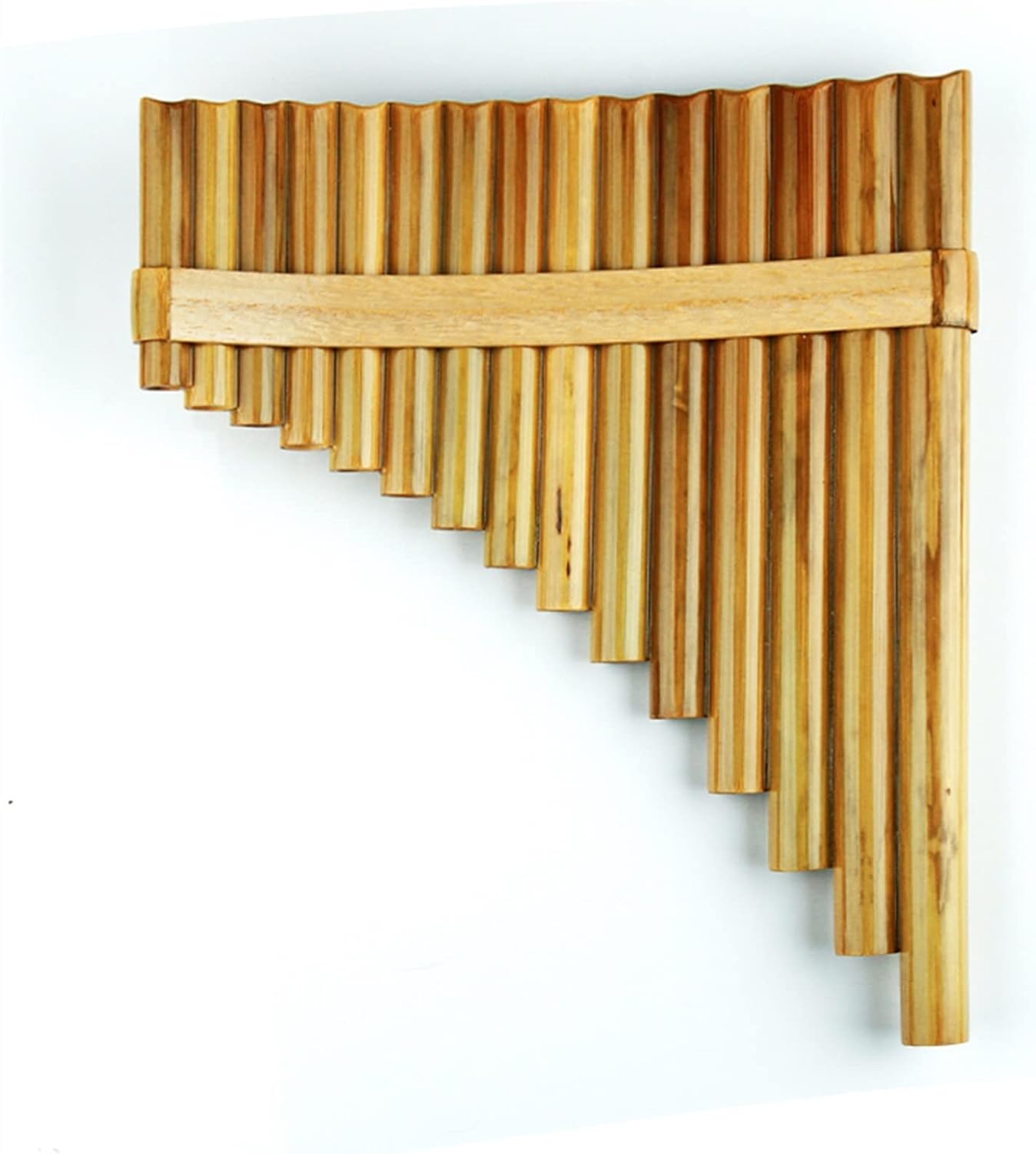 PanPipes Woodwind Instrument C F G Key Pan Flute 25 22 18 15 10 Pipes Musical Instrument Light Brown Woodwind Instrument (Color : 15 G Right Hand)