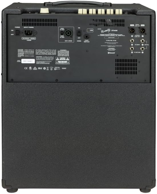 Fender Rumble Stage 800 Bass Guitar Amp 120V, Black Bundle with Pig Hog PCH10BK 10ft Black Woven Instrument Cable, Foot Switch, Power Cable, 12x Fender Guitar Picks and Instrument Polishing Cloth