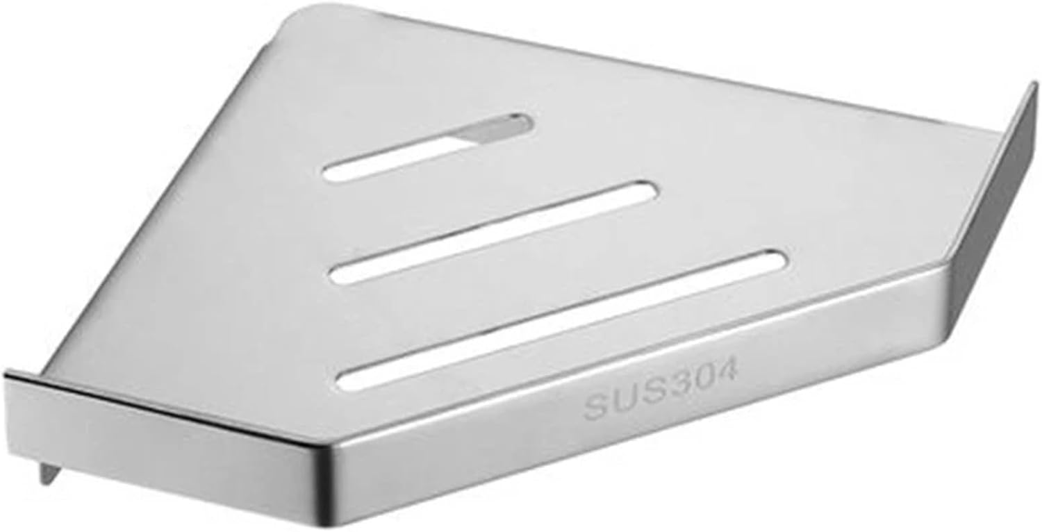 1Pcs Corner Shelf Stainless Steel Shower Anti-Rust Corner Storage Shower Organizer Wall Mount for Kitchen Bathroom