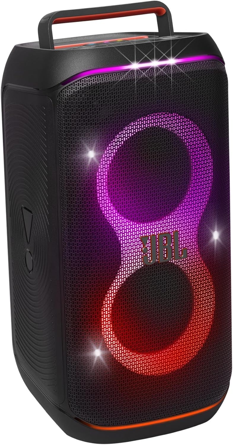 JBL PartyBox Club 120 Powerful Portable Bluetooth Party Speaker with Dynamic Light Show-Black with JBLPBWIRELESSMICAM Two Digital Wireless Microphones Designed for use with The PartyBox Speakers