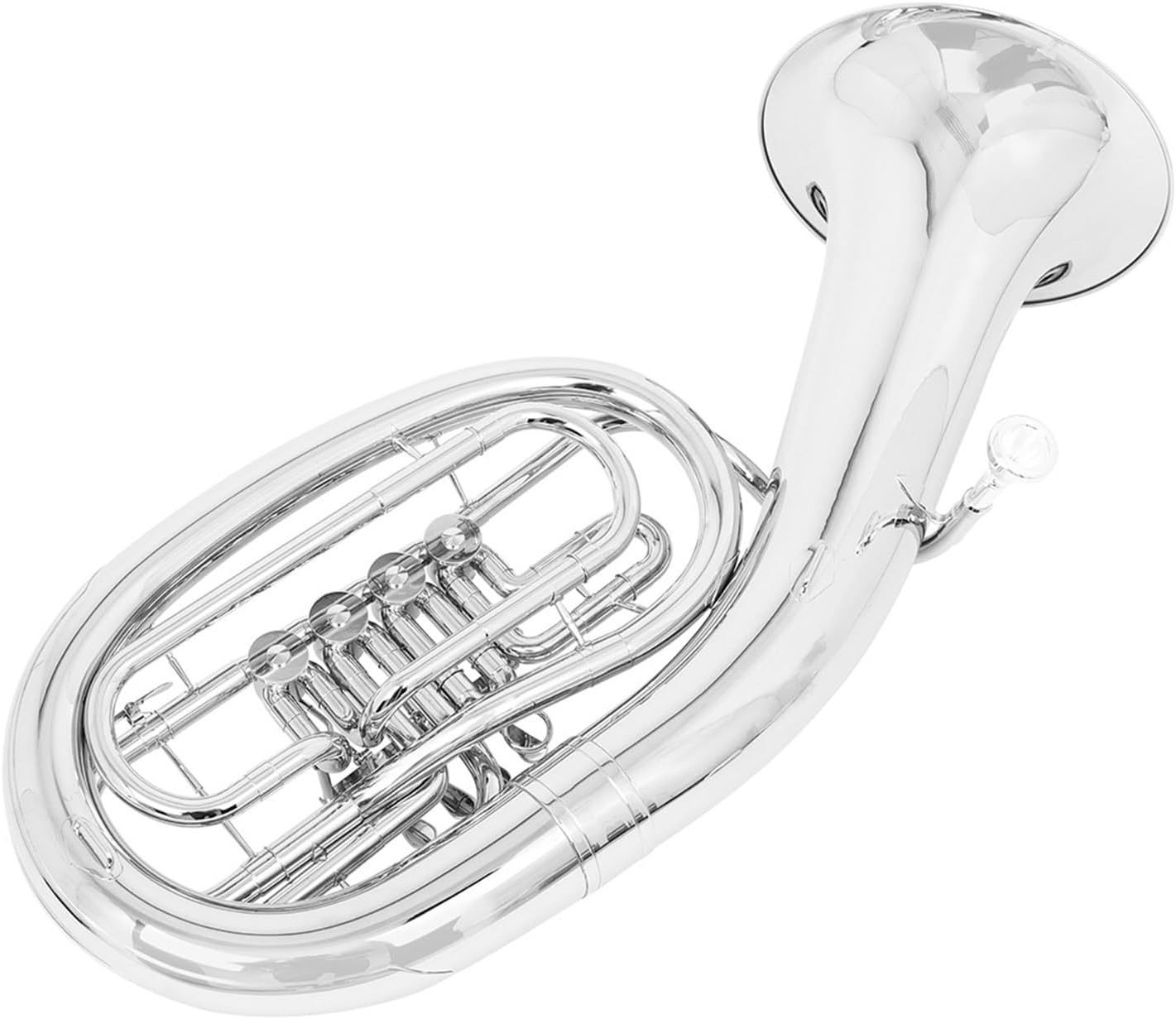 Nickel Plated Euphonium Silver Bb Key Four Flat Instrument Euphonium All-brass Instrument