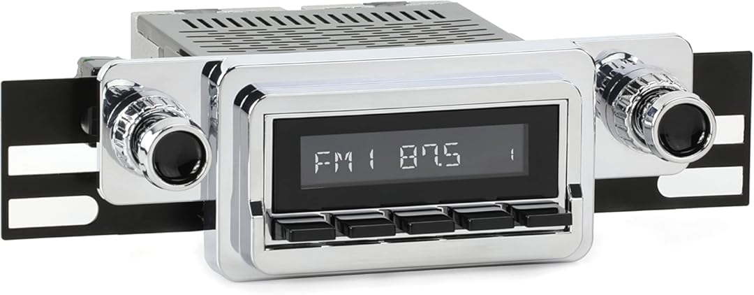RetroRadio Compatible with 1964-66 Ford Ranchero Features Include Bluetooth, AUX, AM/FM LACB-M1-125-54P-74PF2