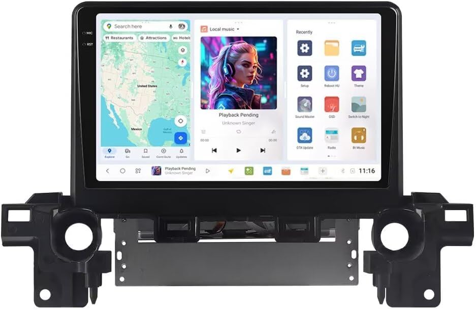DUDUAUTO DUDU7 Car Stereo for Mazda CX-5 CX5 2017 2018 2019 2020, Biorunn Android 13 Radio 9.5 Inch 2K QLED Dual Band GPS Car-Play Android Auto Navi Head Unit 12GB RAM 256GB ROM