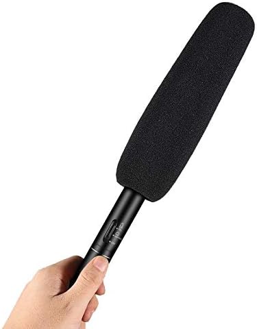 3.5Mm 5M Microphone SLR Camera Interview Microphone Street Live Pickup Microphone News Interview Microphone, Black