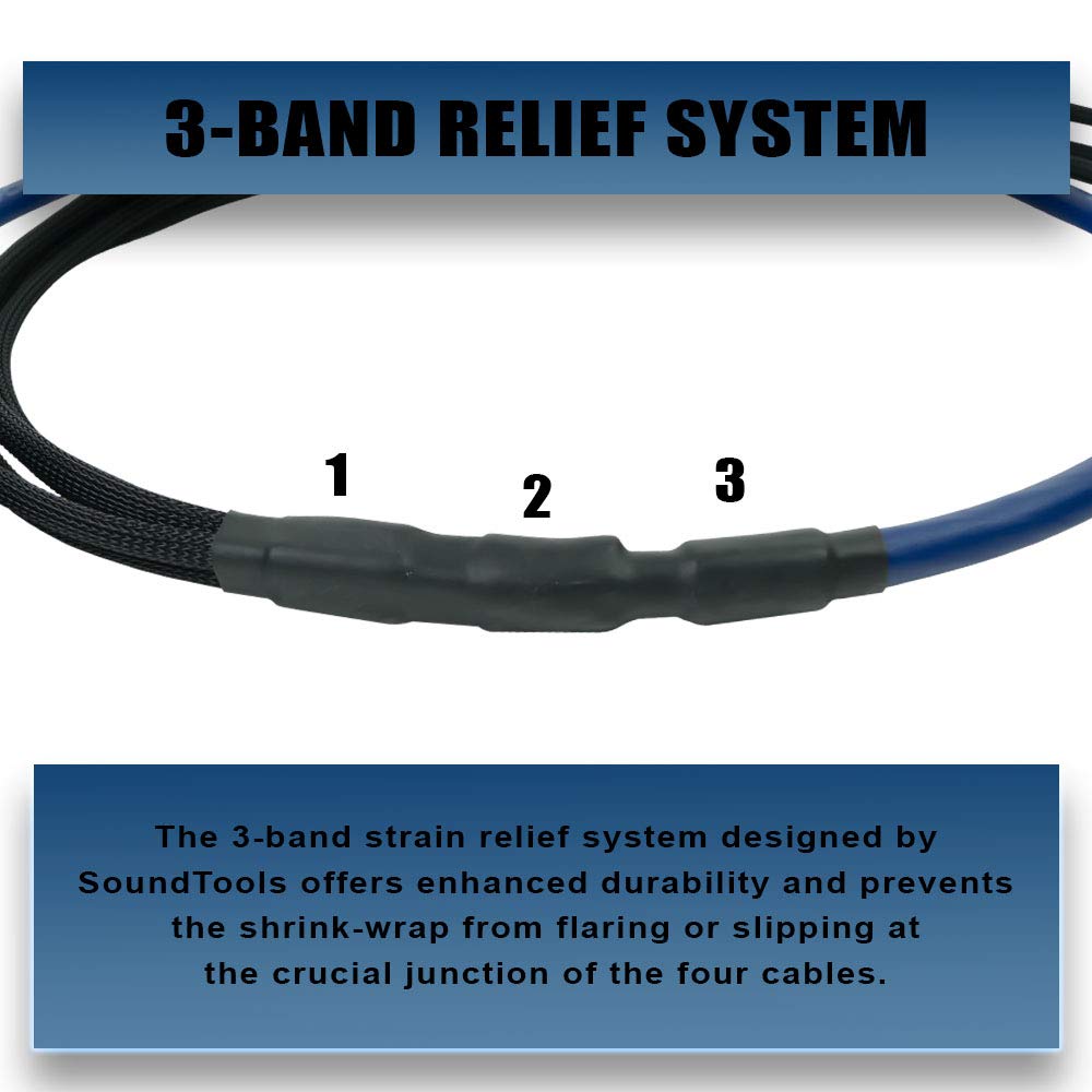 SuperCAT Sound Tails Male etherCON to Male XLR Breakout – 4 Channel Analog Audio Snake, 60