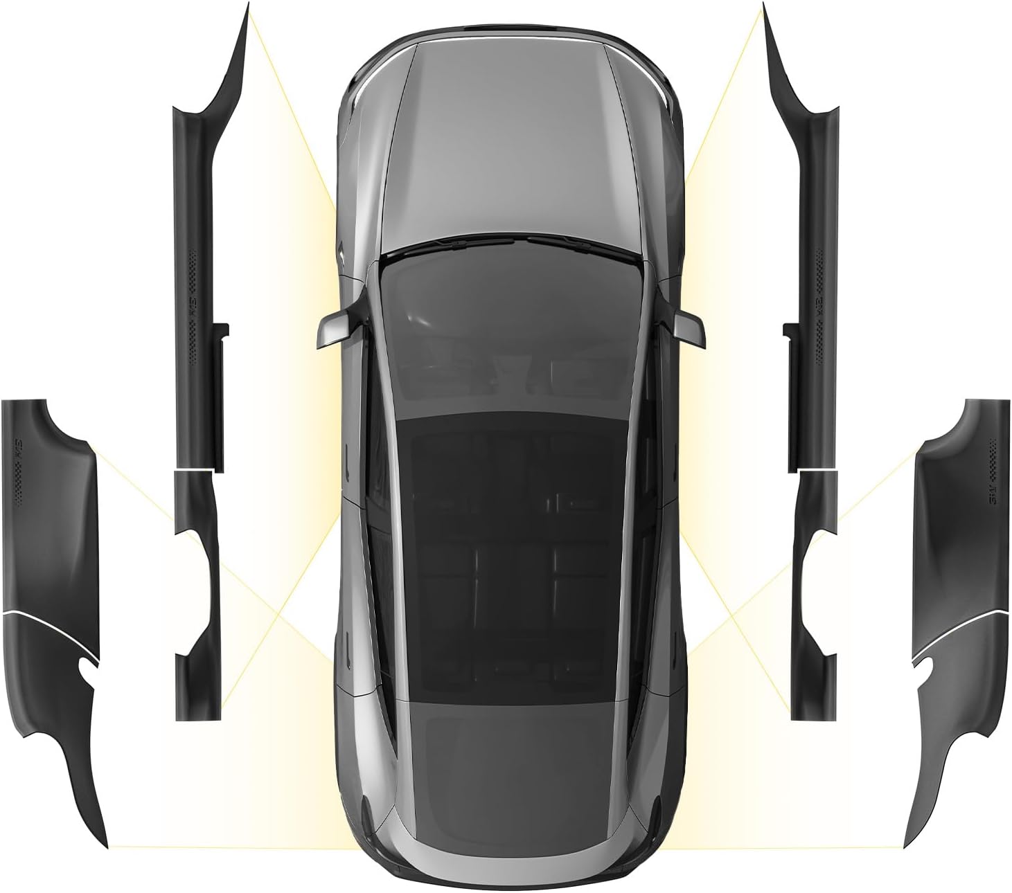 3W Tesla Model Y Juniper Door Sill Protector 2025 2026 Front & Rear, Door Entry Guard, Anti-Dust Cover, Anti-Scratch Plate, Edge Guards, TPE Customized Car Accessories Black