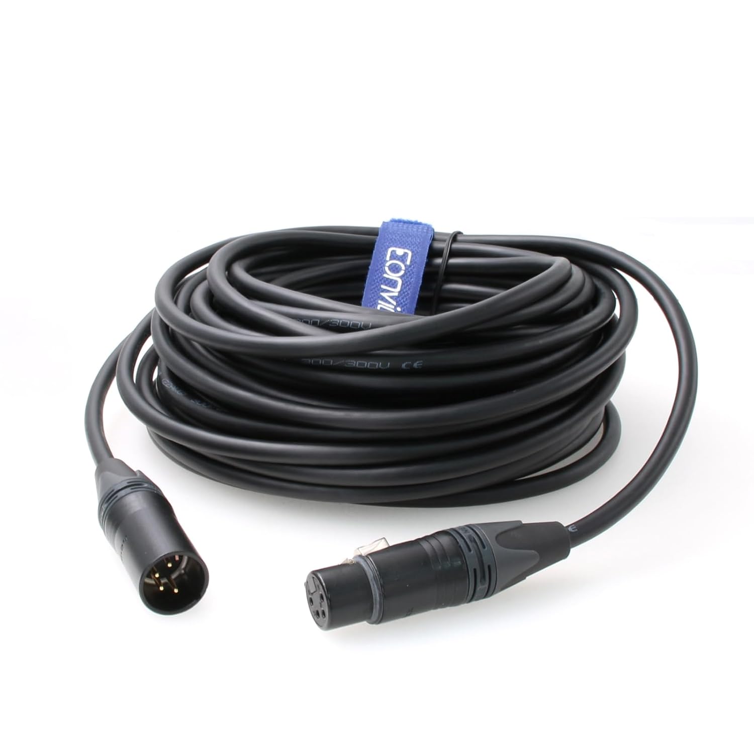 Eonvic 4-pin Male to Female 4Pin XLR Power Supply Cable for DSLR Camera (Original XLR Cable-15M)