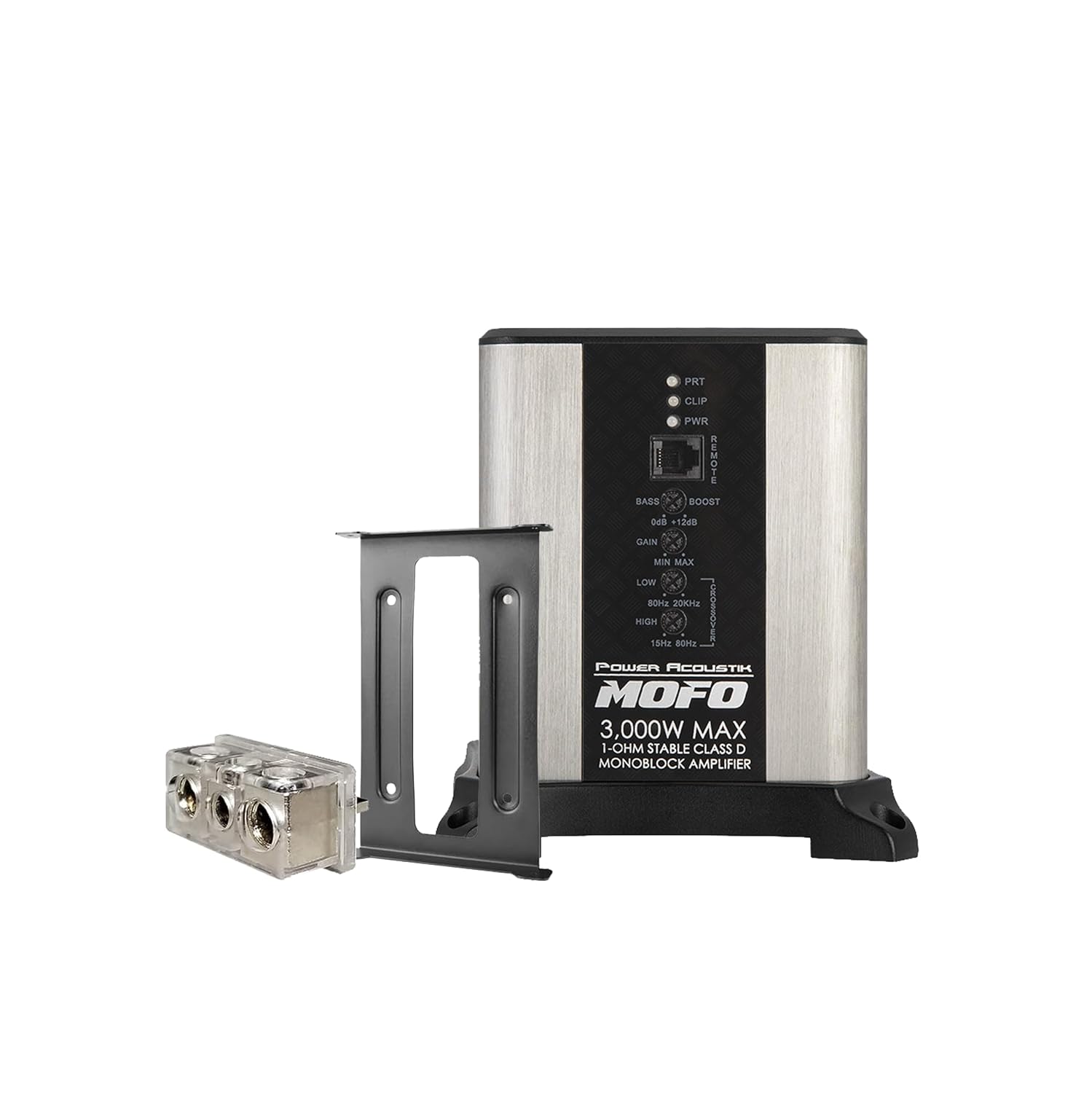 Power Acoustik Class D Monoblock Amplifier – 3000 Watt Mono Subwoofer Amplifier for Car Audio, Compact and Stylish Car Mono Amp with Variable Bass Boost and Signal Protection