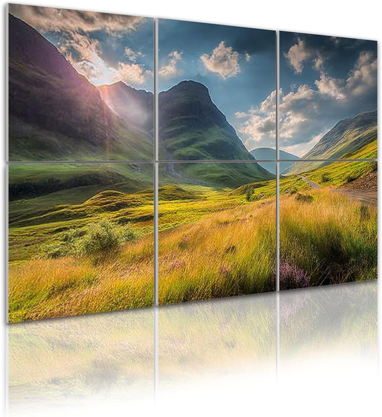 6 Pack Art Acoustic Panels Self Adhesive Scotland Decorative Soundproof Wall Panels Sound Absorbing Panel 48