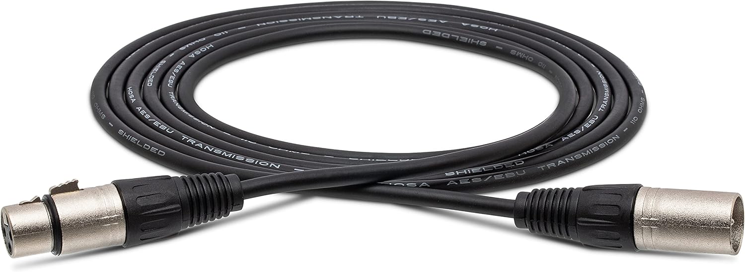 Hosa EBU-050 Hosa XLR3F to XLR3M AES/EBU Cable, 50 Feet