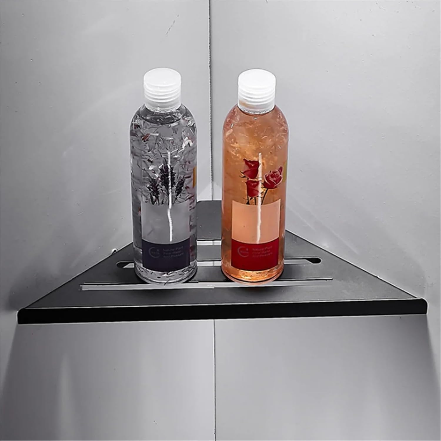 Bathroom Shelves Wall Mount Shower Corner Shelf No-Drill 304 Stainless Steel Corner Storage Shampoo Body Wash Organizer(1pc Silver)