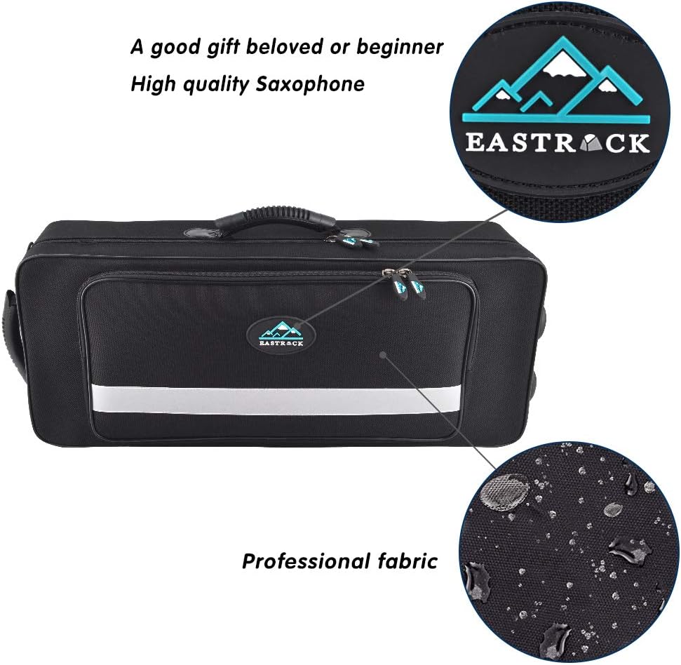 EASTROCK Purple/Golden Alto Saxophone E Flat Sax Full Kit for Students Beginner with Carrying Case,Mouthpiece,Mouthpiece Cushion Pads,Cleaning Cloth&Cleaning Rod,White Gloves,Neck Strap