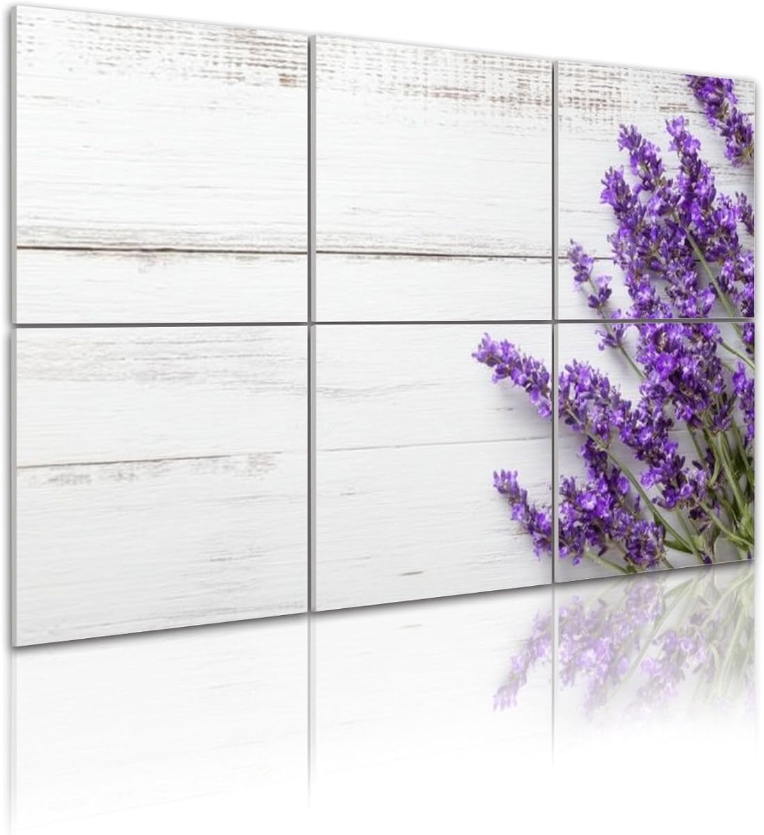 6 Pack Art Acoustic Panels Self Adhesive Sprigs Lavender Wooden Shabby 48