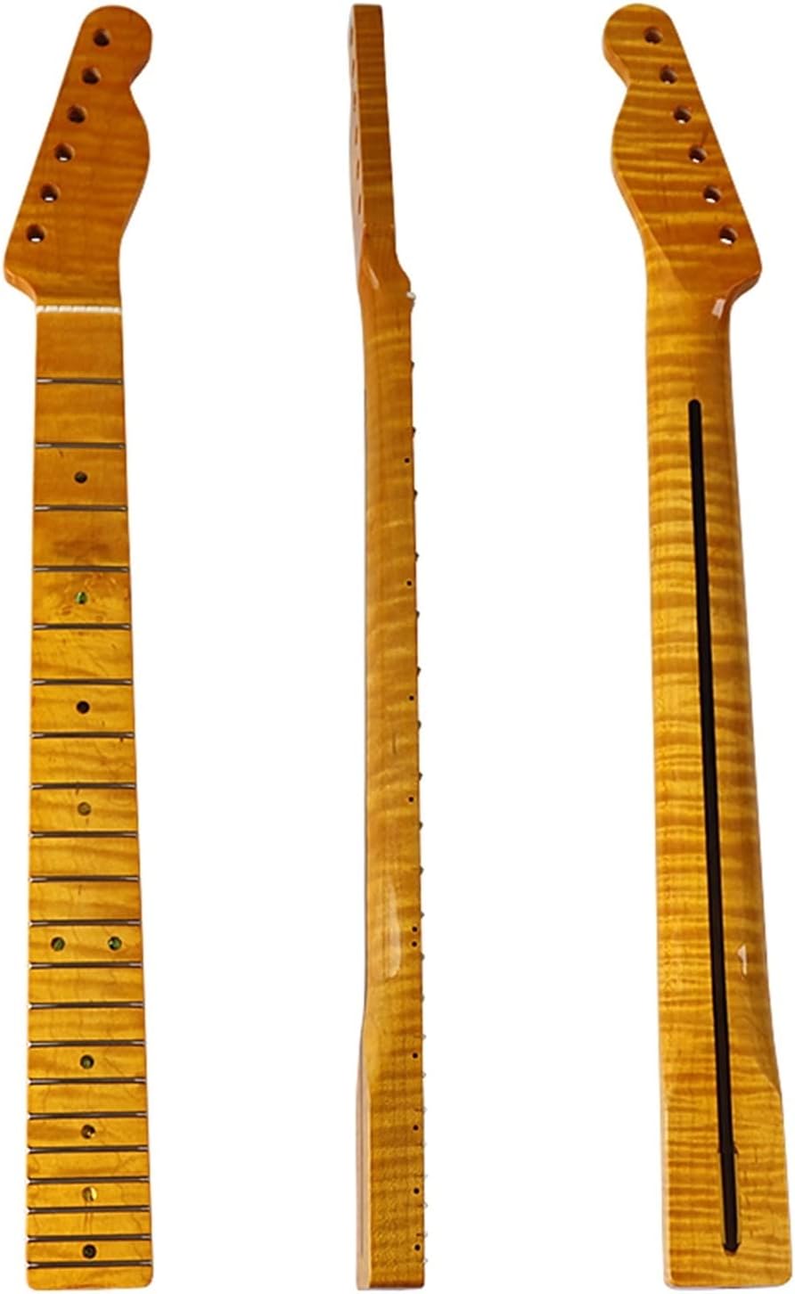 TSTS Electric Guitar Neck Maple Guitar Neck 21 Frets for TL Guitar Neck High Gloss 5.6cm Width Guitar ​Neck Replacement