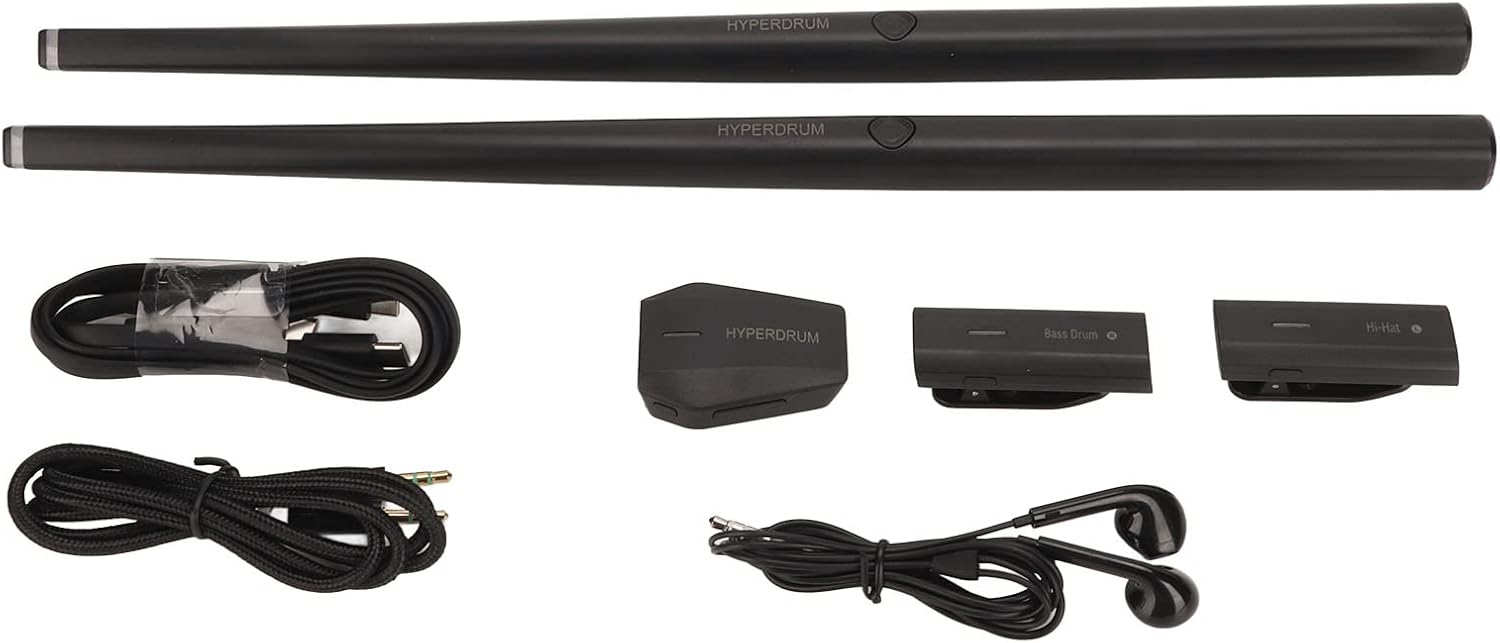 Virtual Reality Drum Set,Portable Virtual Drum Set,Support MIDI,Electronic Drum Set Parts Drum Sticks*2,Foot Sensor*2,Drum Console*1,Digital Percussion Machine for Beginners Adults