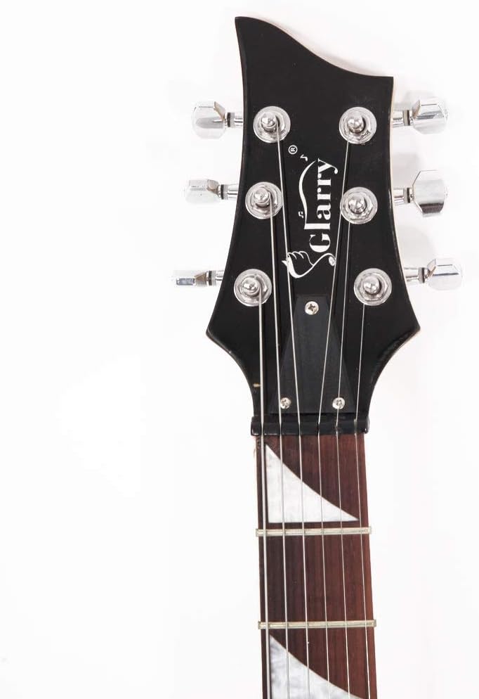 GLARRY Electric Guitar Buring Flame Design HSH Pickup for Beginner Right Hand with 20W AMP, Cable, Strap, Bag, Tremolo Arm and Accessories (Sunset)