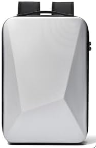 Computer backpack, business travel backpack. Hard shell and waterproof, equipped with USB charging port and password lock, with expandable capacity. Bring you a wonderful travel experience. (White)