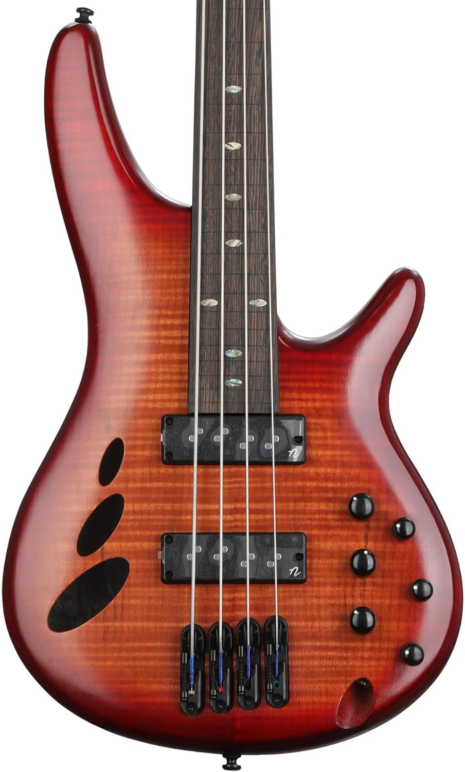 Ibanez SRD900 Bass Workshop Fretless Electric Bass Guitar - Brown Topaz Burst Low Gloss