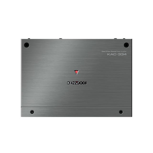 KENWOOD KAC-334 Class D 4-Channel Power Amplifier – High-Performance 600W Compact Amp with Adjustable Controls, Superior Sound Clarity, and Advanced Protection