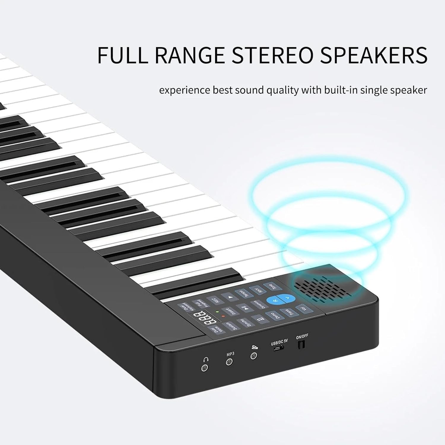 Keyboard Piano, Electronic Keyboard 61-Key Foldable Electronic Piano Multifunctional Electronic Organ Folding Digital Piano