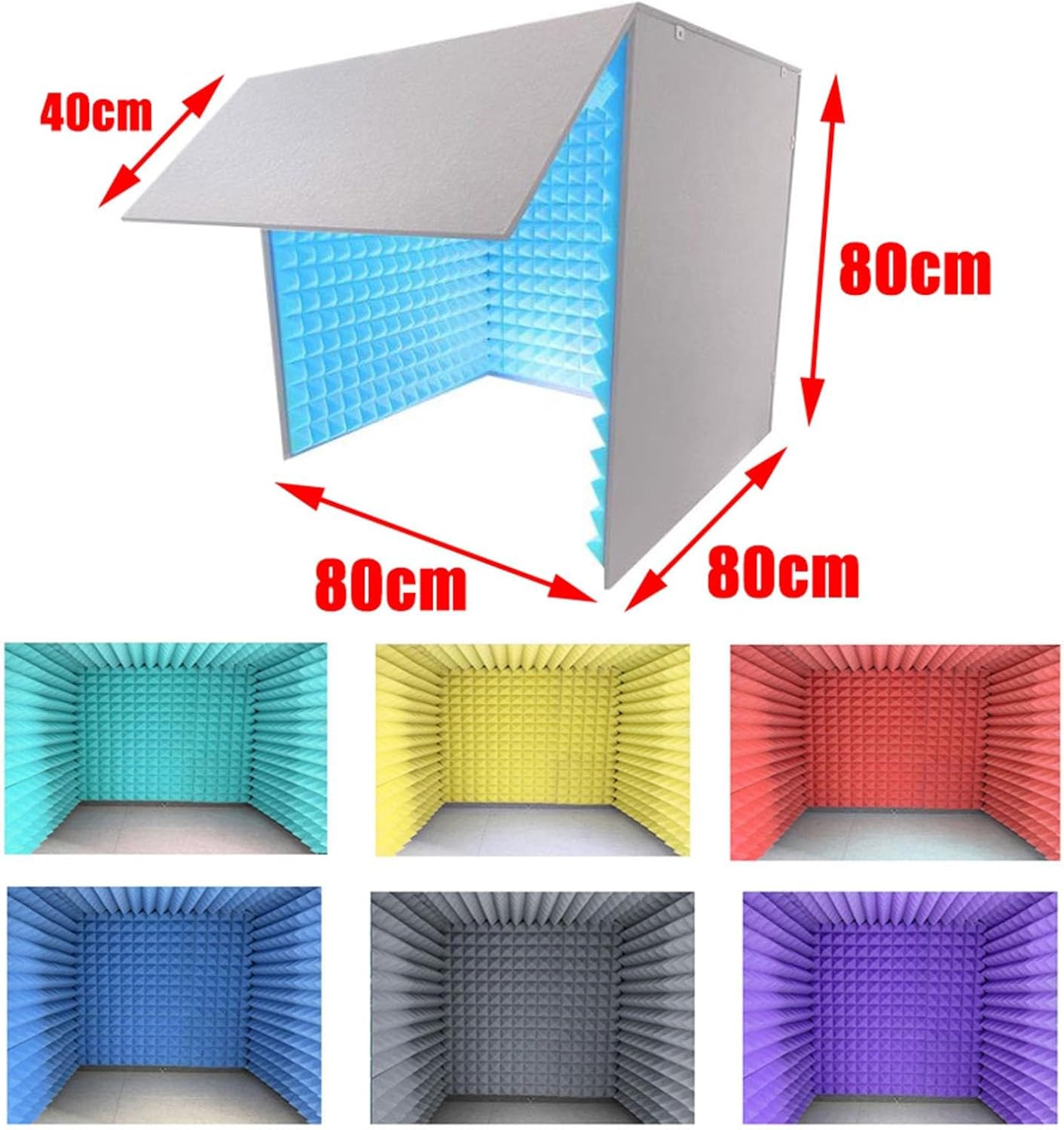 Desktop Soundproofing Enclosure, Homemade Recording Studio, Microphone Isolation Enclosure, Portable Isolation Room (Green)