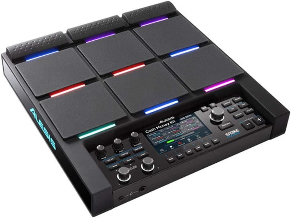 Alesis Strike Multipad - 9-Pad Percussion Instrument with Sampler, Looper, 2 Ins and Outs, Soundcard, Sample Loading via USB Thumb Drives and 4.3-Inch Display