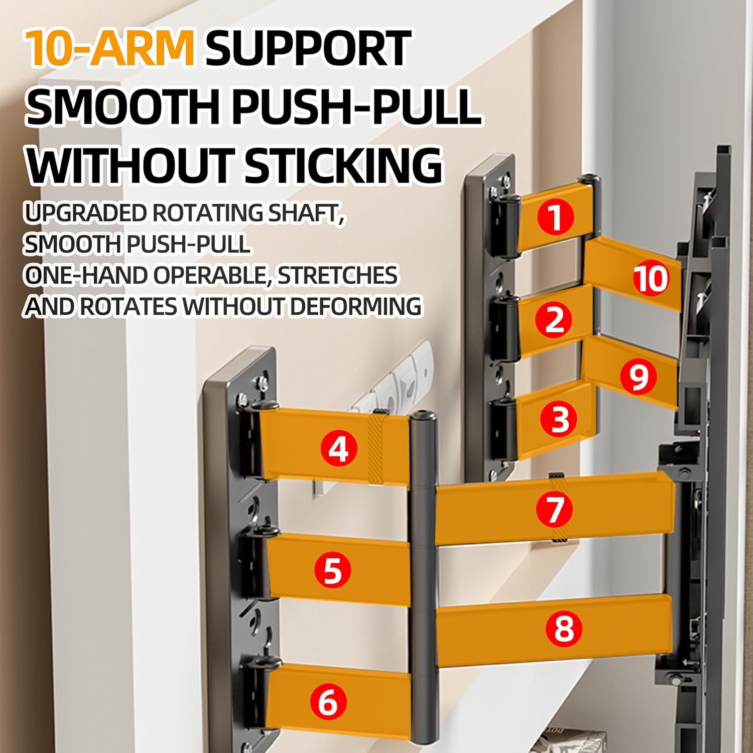 Corner Full Motion TV Wall Mount for 70,75,85,86,98,100,110,120 Inch TVs, Heavy Duty Ultra-Thin Tilt Extension Adjustable TV Bracket,VESA 300x100 to 800x600,Holds up to 396 lbs,DY886