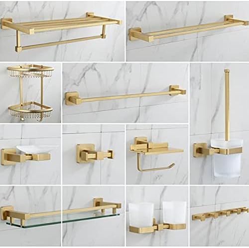 Shower Shelves Bathroom Accessories Set, Bathroom Shelf, Towel Rack, Towel Hanger Paper Holder, Toilet Brush Holder Bathing Accessories (Color : Tumbler Holder)