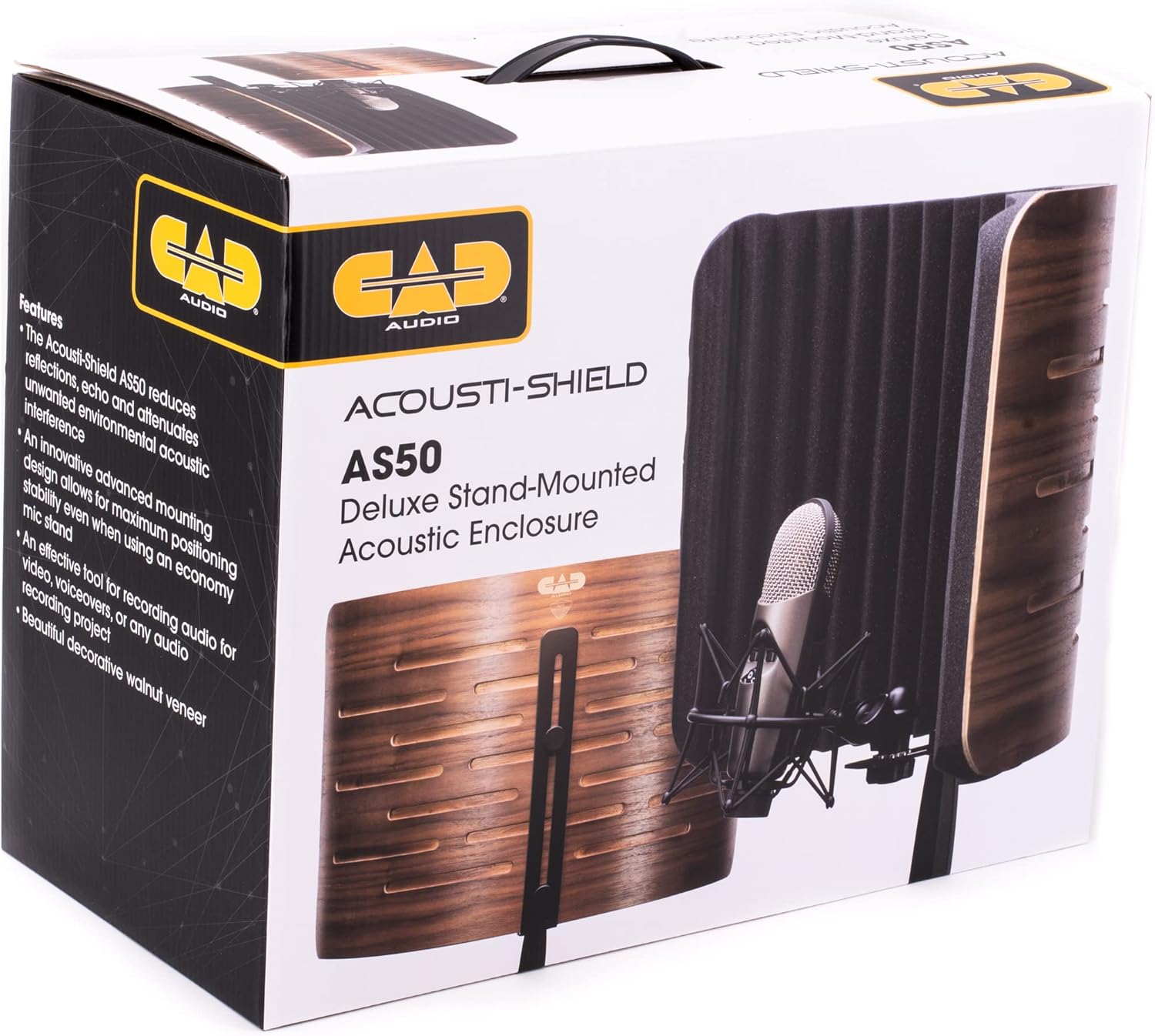 CAD Audio AS50 Acousti-Shield Stand Mounted Enclosure in walnut finish