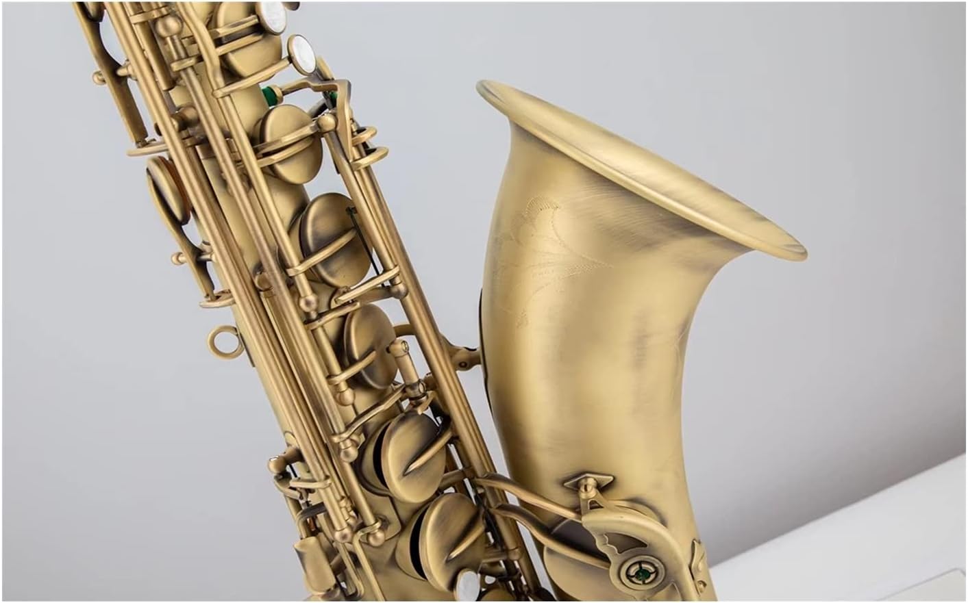 Sax Beginners Kit Tenor Saxophone Reference Antique Copper B Flat Woodwind Instrument with Case Mouthpiece Reeds Neck Wind Instrument (Color : Deep Blue)