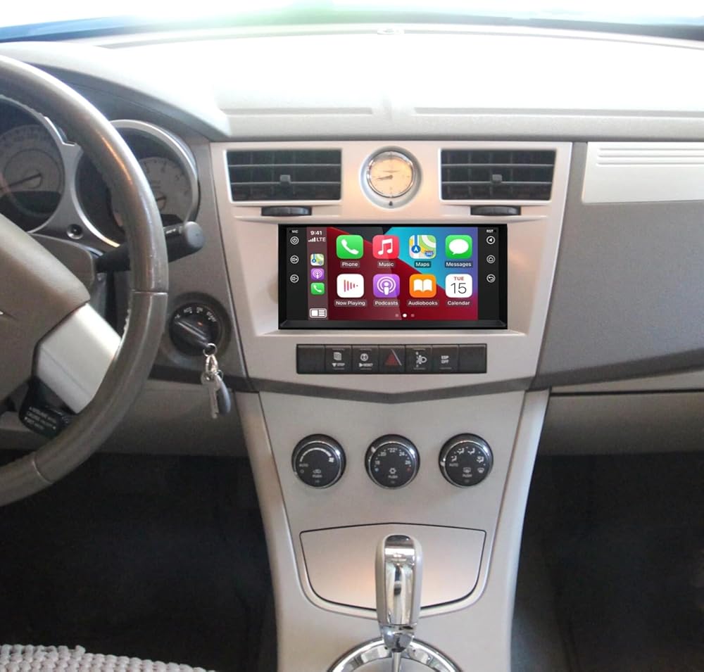 Car Radio Bluetooth for 2014 Chrysler Voyager, 7 Inch Car Stereo Upgrade 4G+64G with Wireless CarPlay/Android Auto/Touch Screen/Android 15/GPS Navigation/HD Backup Camera IPS Touchscreen SWC FM Mic