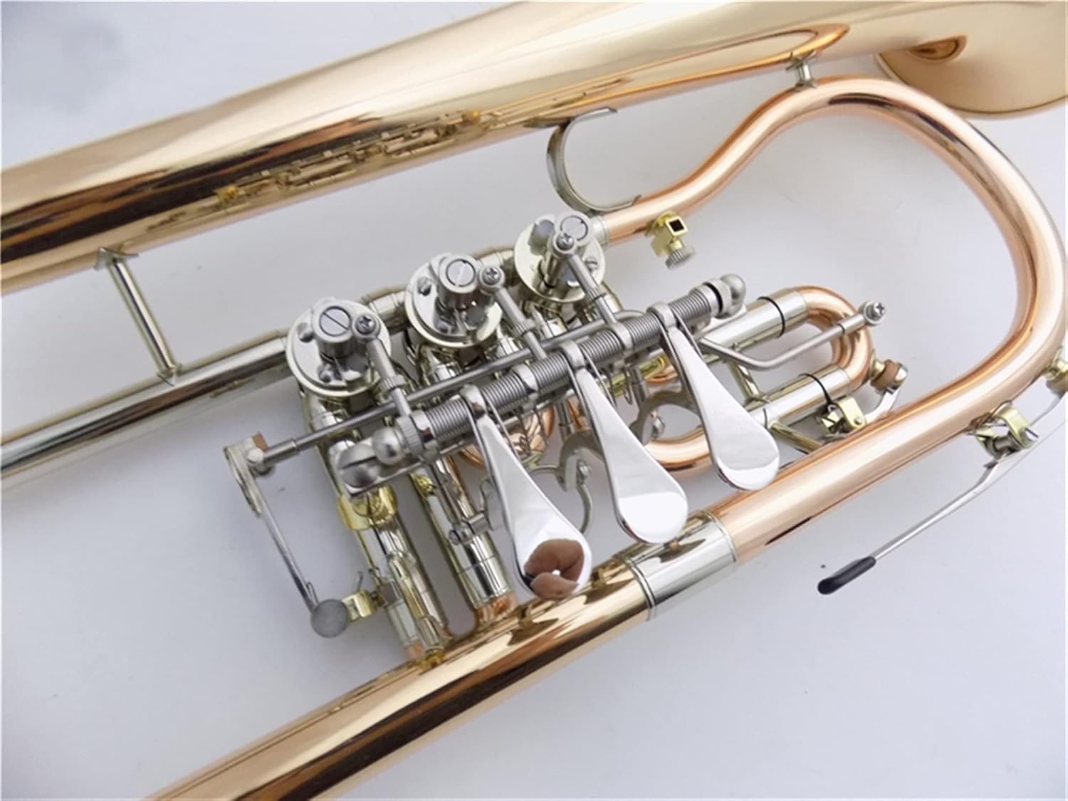 FLFL Student Trumpet Bb Thick Tube Cornet Gold Brass with Shell Mouthpiece Horn Thick Tube Cornet Musical Instrument