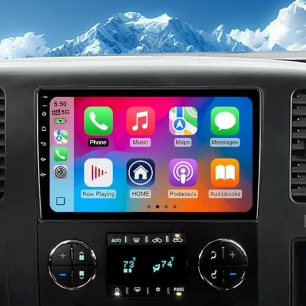with Wireless Carplay & Android Auto for GMC Sierra 2007 4G+64G Android 15 Car Stereo with Bluetooth, 10